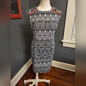 Black and white sleeveless dress size 10